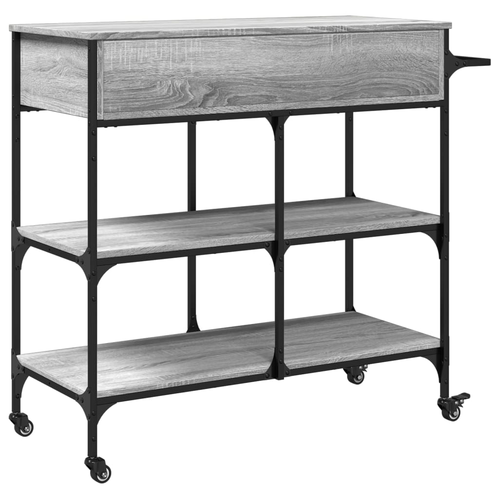 Kitchen Trolley Grey Sonoma 105x42x95 cm Engineered Wood